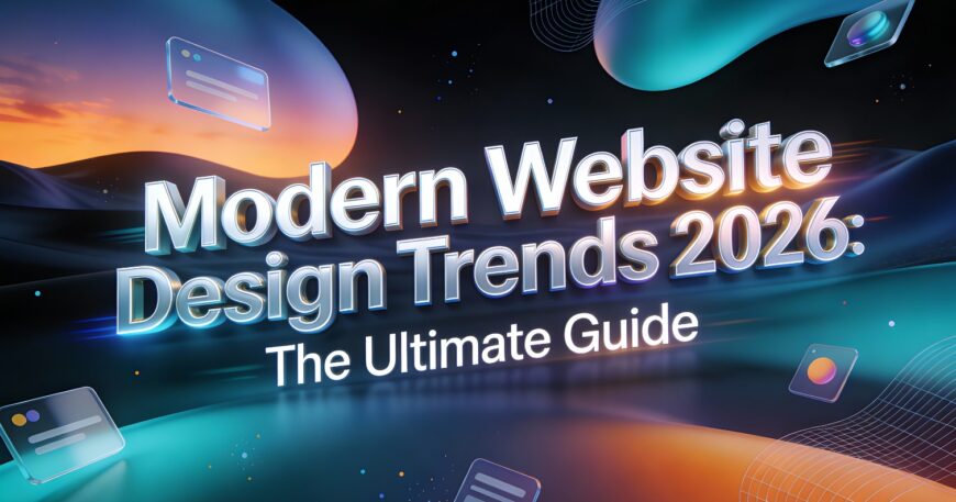 Modern responsive website design showing mobile and desktop views